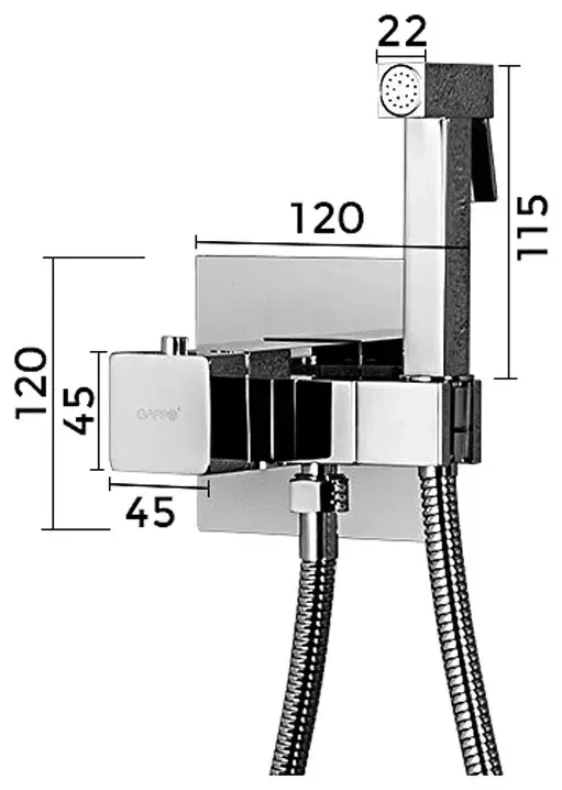 Гигиенический душ Gappo G7207-40 с термостатом Хром (G7207-40) - фото 7 Гигиенический душ Gappo G7207-40 с термостатом Хром (G7207-40) - фото 7