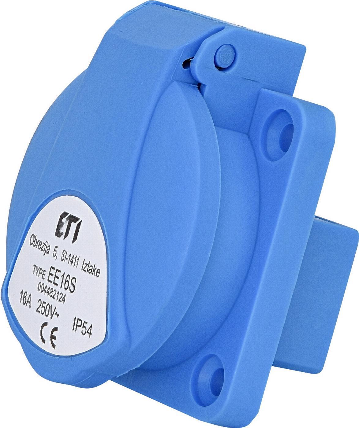 Розетка вбудована силовий роз'єм EE-16S IP54 16A/250V Schuko (4482124)
