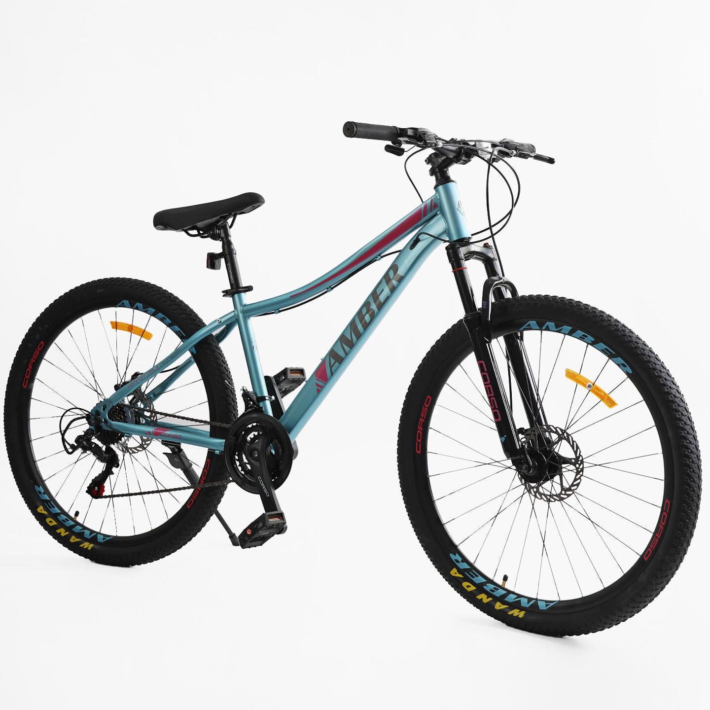 Велосипед горный Corso Amber 27,5" рама 15" Голубой - фото 2 Велосипед горный Corso Amber 27,5" рама 15" Голубой - фото 2