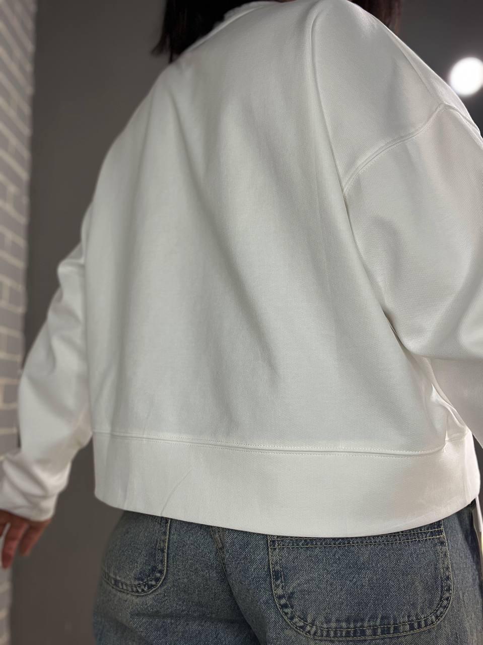 Світшот жіночий U S 293 WANT широкий попереду OS Білий (1512) - фото 5