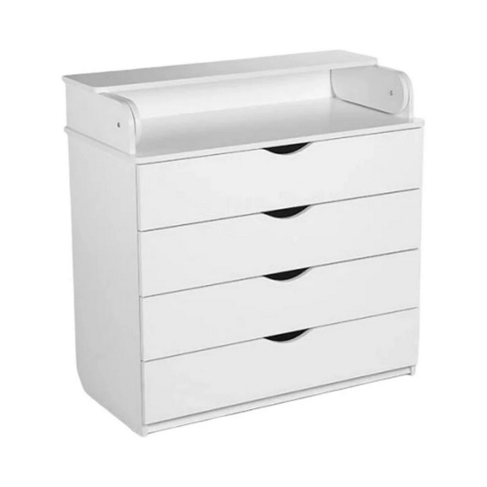 Комод-пеленатор DSK-901 с четырьмя ящиками и съемным пеленатором Белый
