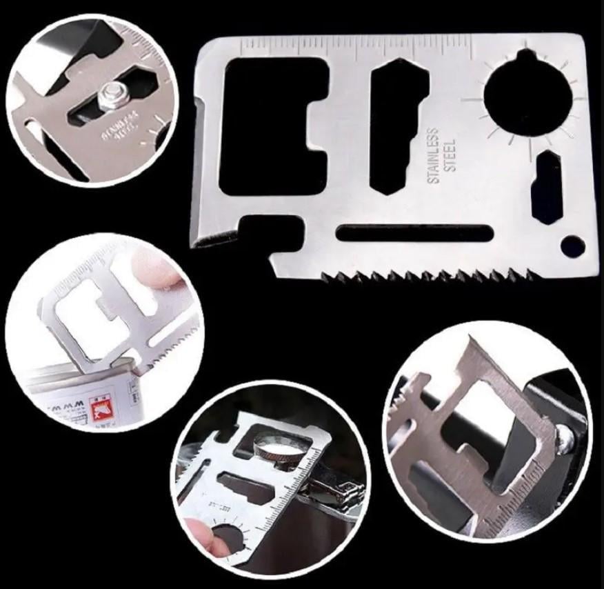 Мультитул універсальний з нержавіючої сталі у вигляді кредитної картки (2104618610) - фото 15 Мультитул універсальний з нержавіючої сталі у вигляді кредитної картки (2104618610) - фото 15