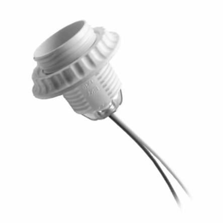 Патрон пластиковый Е14 с кольцом и кабелем Белый (23650216)