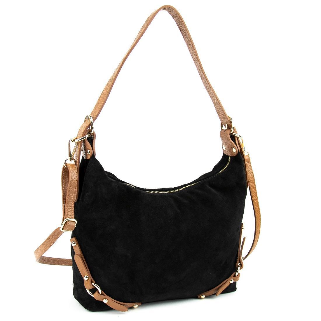 Жіноча сумка Royal Bag F-IT-86112A замшева Чорний (8105) Жіноча сумка Royal Bag F-IT-86112A замшева Чорний (8105)