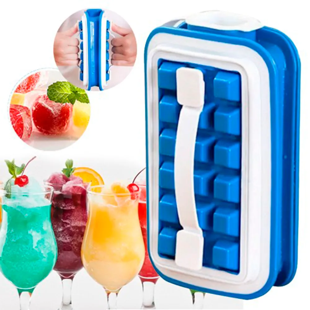 Форма для льда силиконовая Cool Home Ice Tray с крышкой на 18 кубиков (a4fe3477) - фото 2