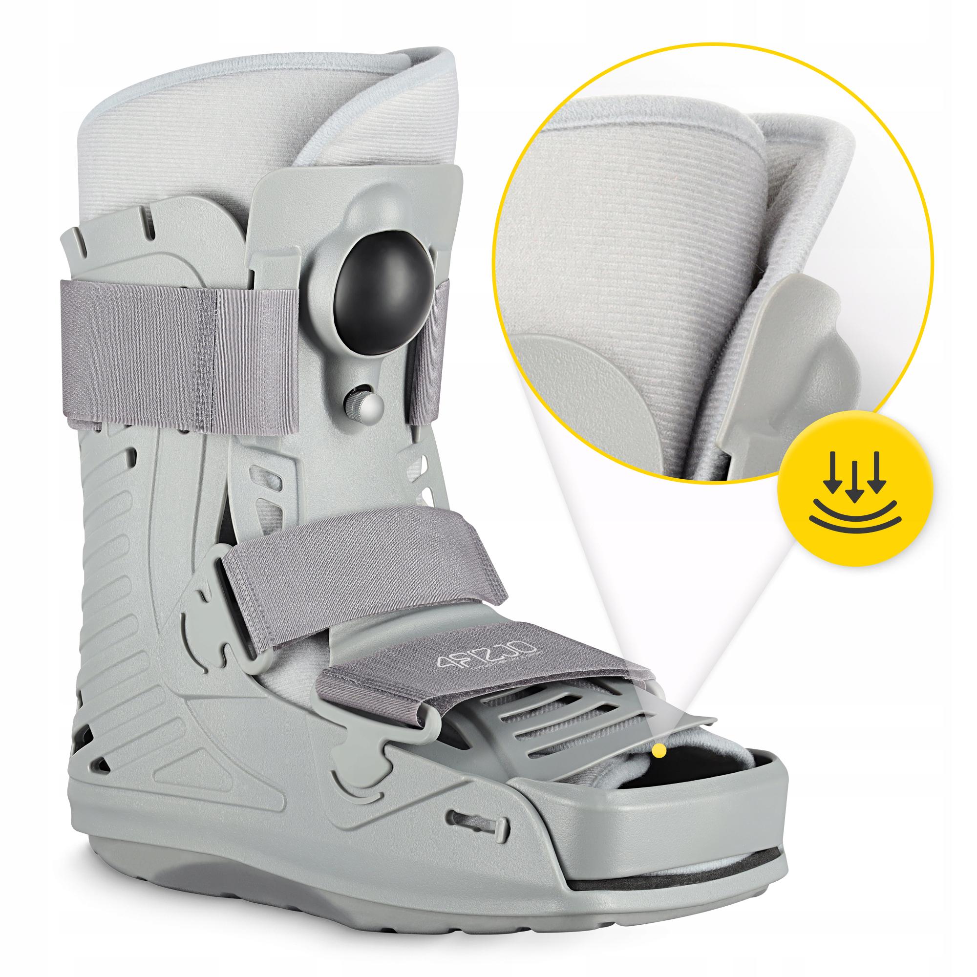 Сапог ортопедический пневматический 4fizjo MED с регулировкой давления L Grey (P-5905973407328) - фото 7