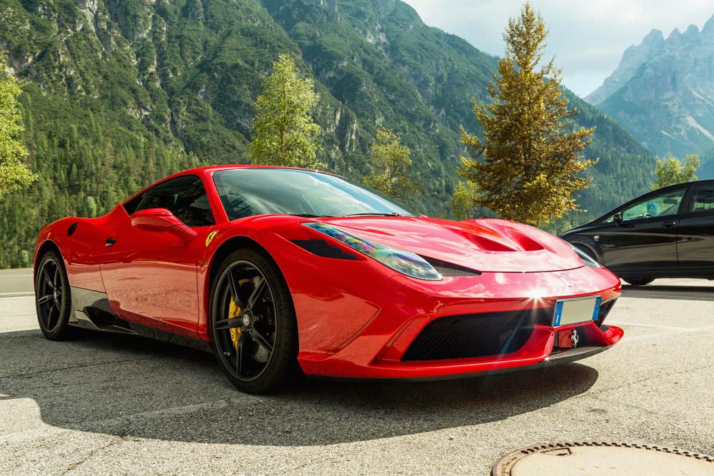 Фотообои Artside Ferrari в горах 481969345k Фотообои Artside Ferrari в горах 481969345k
