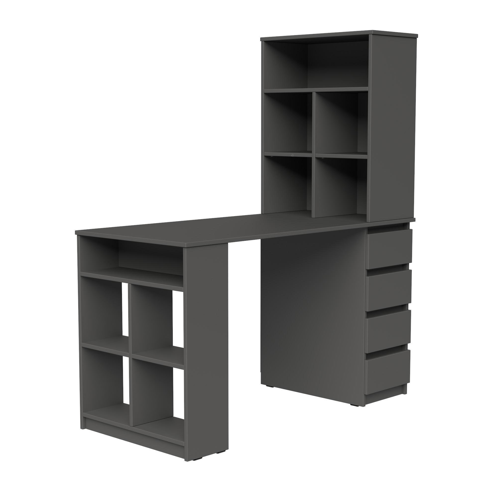 Стіл письмовий СП10 4Я SENAM 1500х1400х600 мм ДСП Сірий Графіт - фото 3 Стіл письмовий СП10 4Я SENAM 1500х1400х600 мм ДСП Сірий Графіт - фото 3