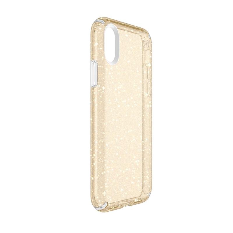 Фирменный чехол SPECK Presidio Clear + Glitter для Apple iPhone X / Xs Gold - фото 5