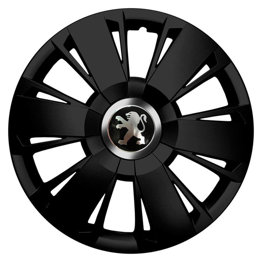 Комплект колпаков JAWOPLAST Sportivo R16 для Peugeot 4 шт. Black (28434614)