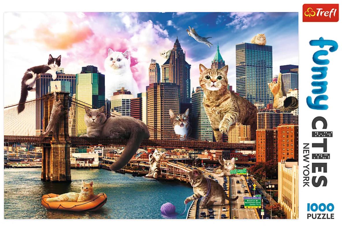 Пазл Trefl Веселі міста - Коти у Нью-Йорку 1000 ел. - фото 2 Пазл Trefl Веселі міста - Коти у Нью-Йорку 1000 ел. - фото 2