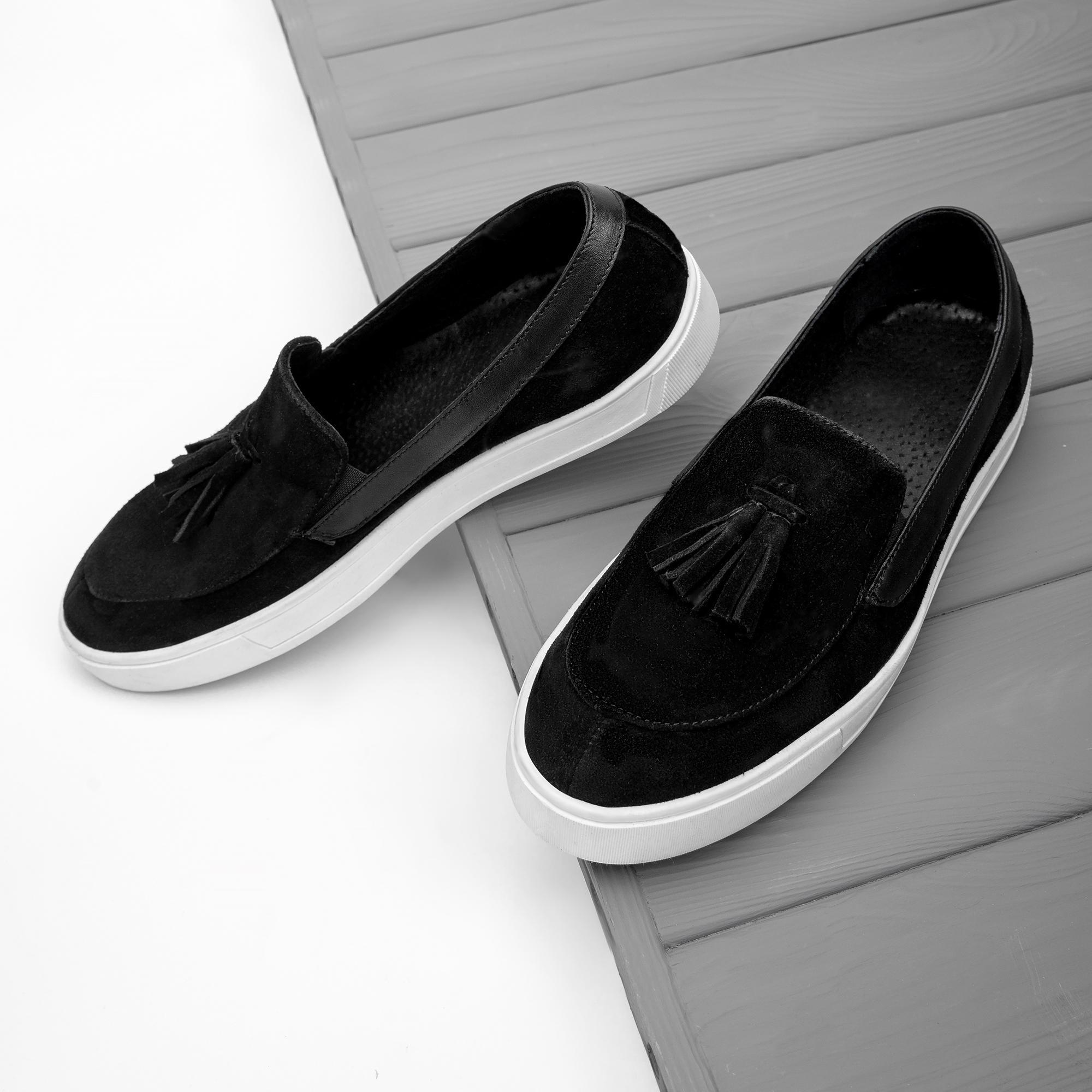 Лоферы Kindzer с кисточками замшевые р. 46 Черный - фото 3 Лоферы Kindzer с кисточками замшевые р. 46 Черный - фото 3