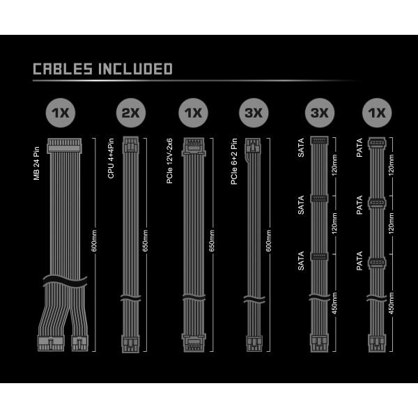 Блок живлення ASRock SteelLegend SL-850G 850W ATX 3.1 80+ Gold модульний Retail (28745437) - фото 7 Блок живлення ASRock SteelLegend SL-850G 850W ATX 3.1 80+ Gold модульний Retail (28745437) - фото 7