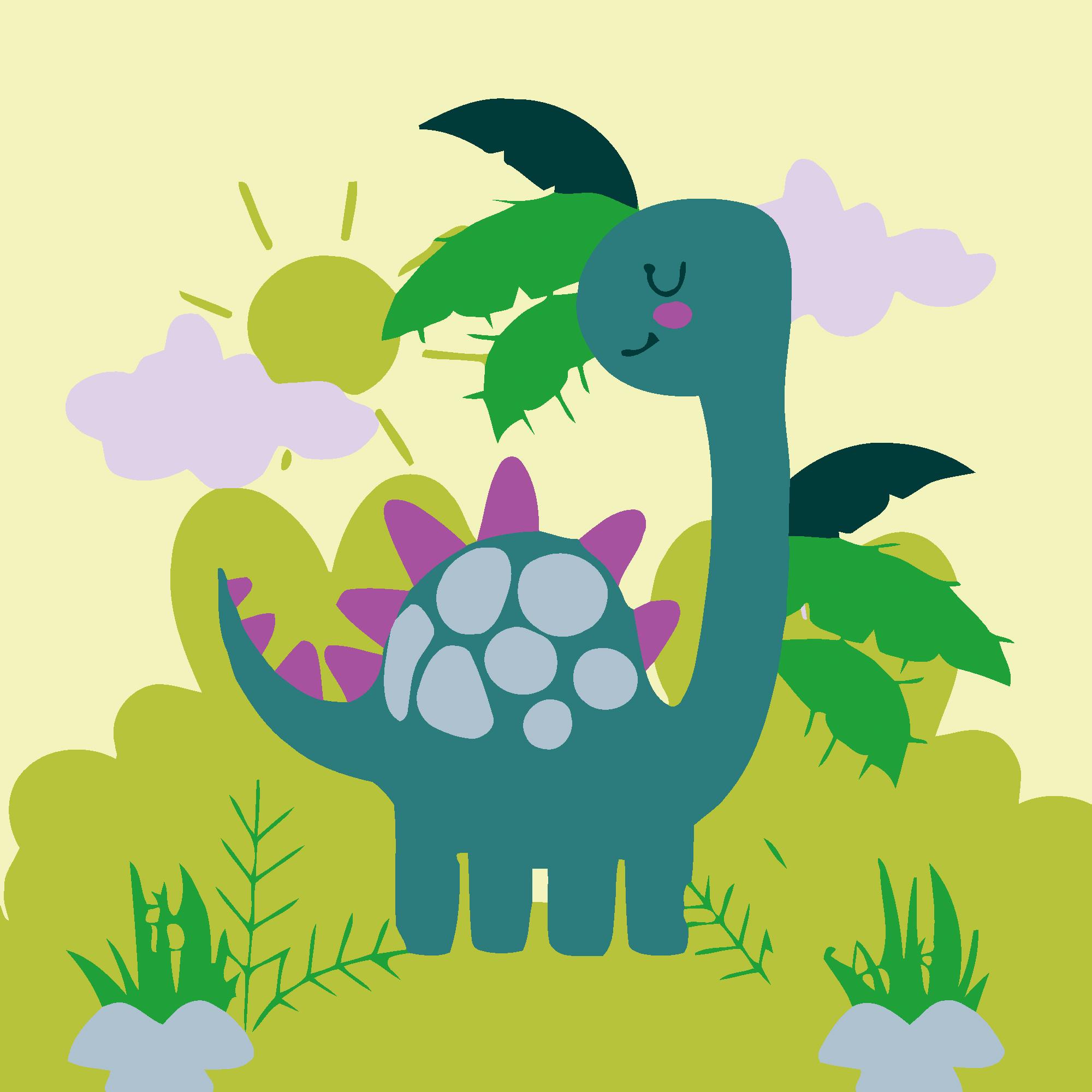 Картина за номерами Strateg Динозаврик 20x20 см (Str-HH7087)