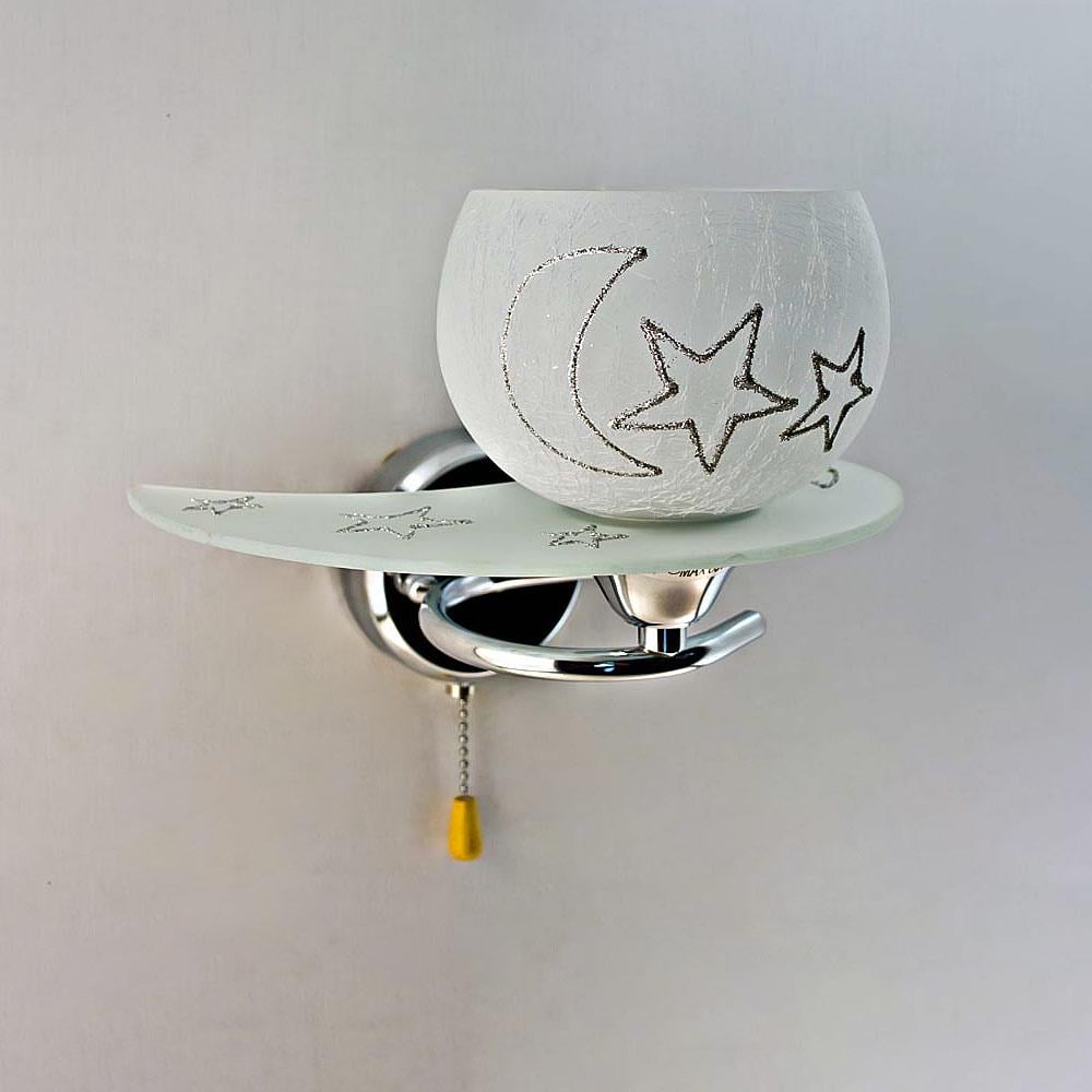 Светильник настенный Light House SU-19148/1W CR WT с рисунком Хром/Белый