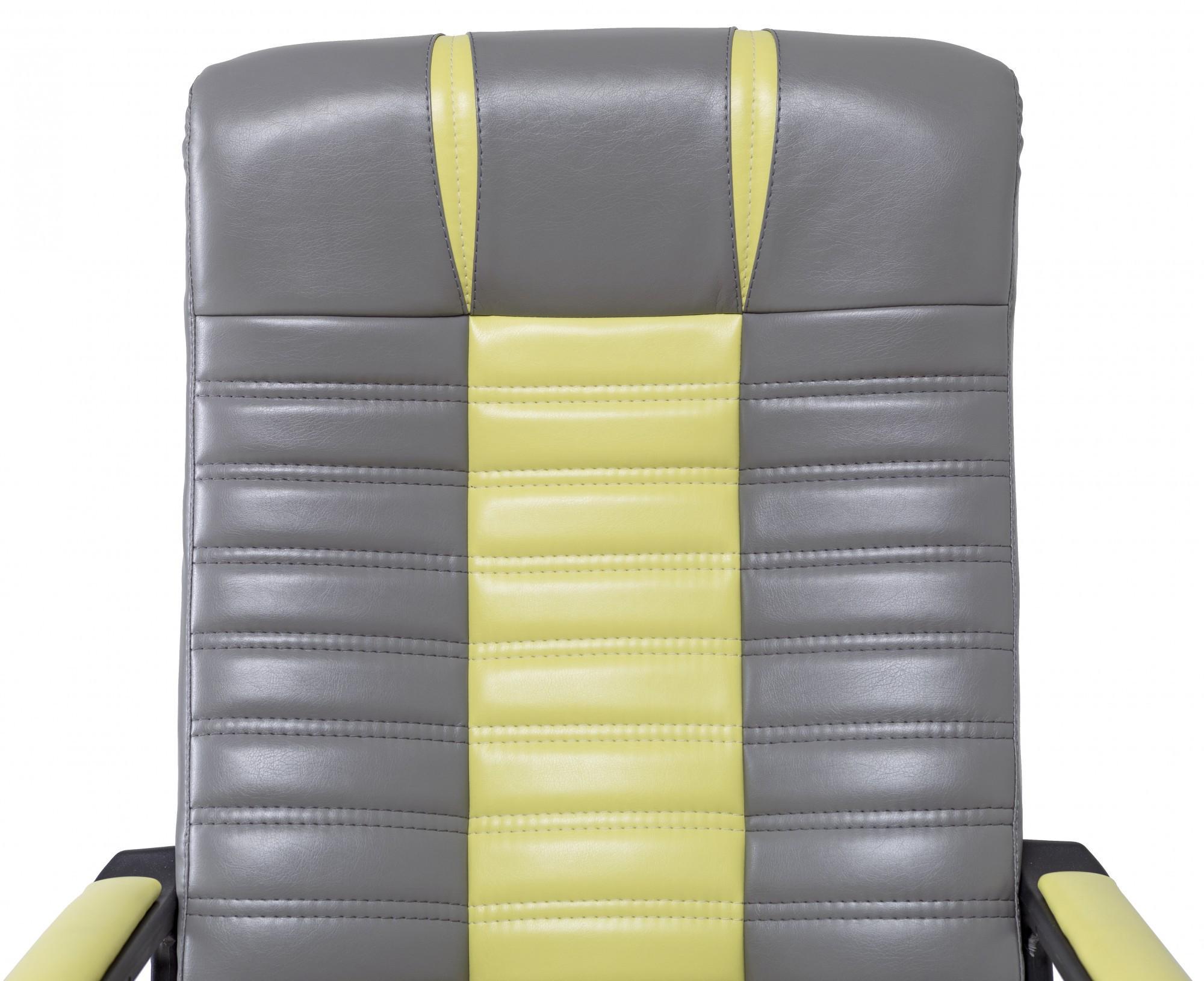 Крісло офісне комп'ютерне Atlant Лорд 21-14 Підлокітник Річ Пластик М3 MultiBlock Жовто-сірий - фото 5