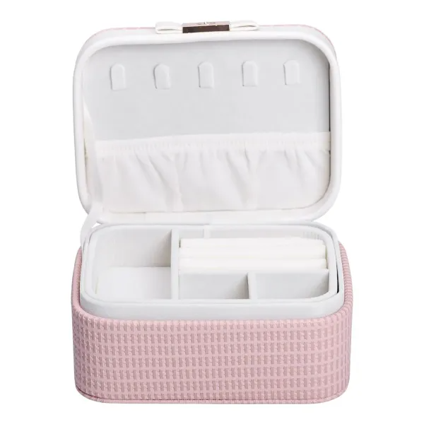 Ящик-органайзер для украшений 19х11,5х8 см Розовый