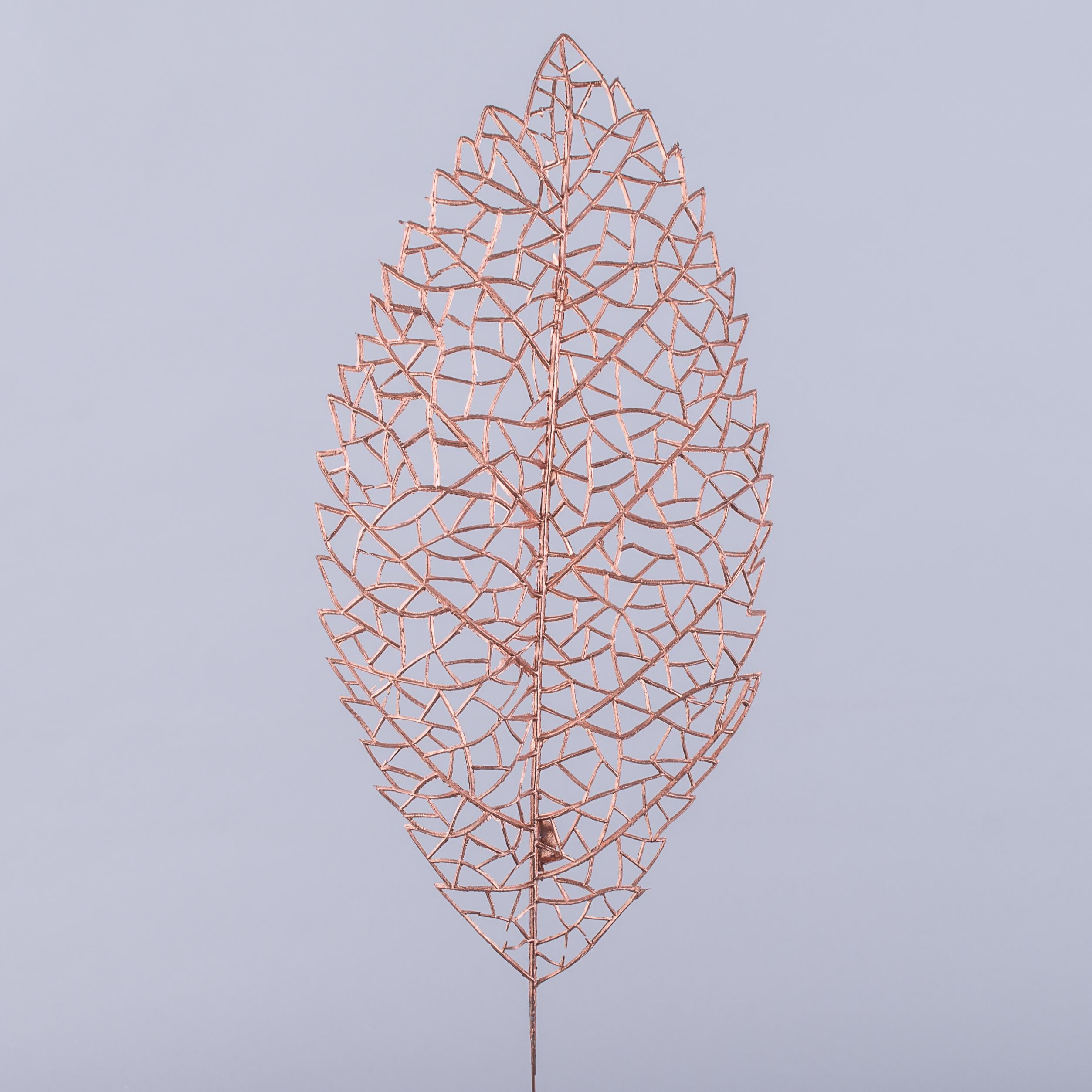 Гілка-лист новорічна ажурна Бронзовий (3410-2)