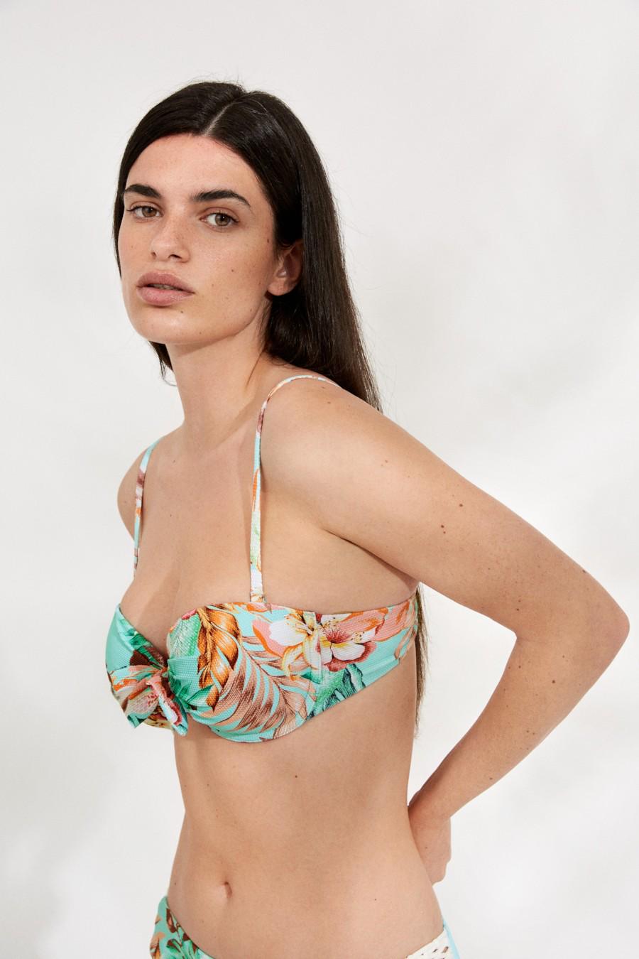 Купальник с уплотненной чашкой/плавки слип Ysabel Mora 42B/S Бирюзовый (Unico/72742) - фото 3