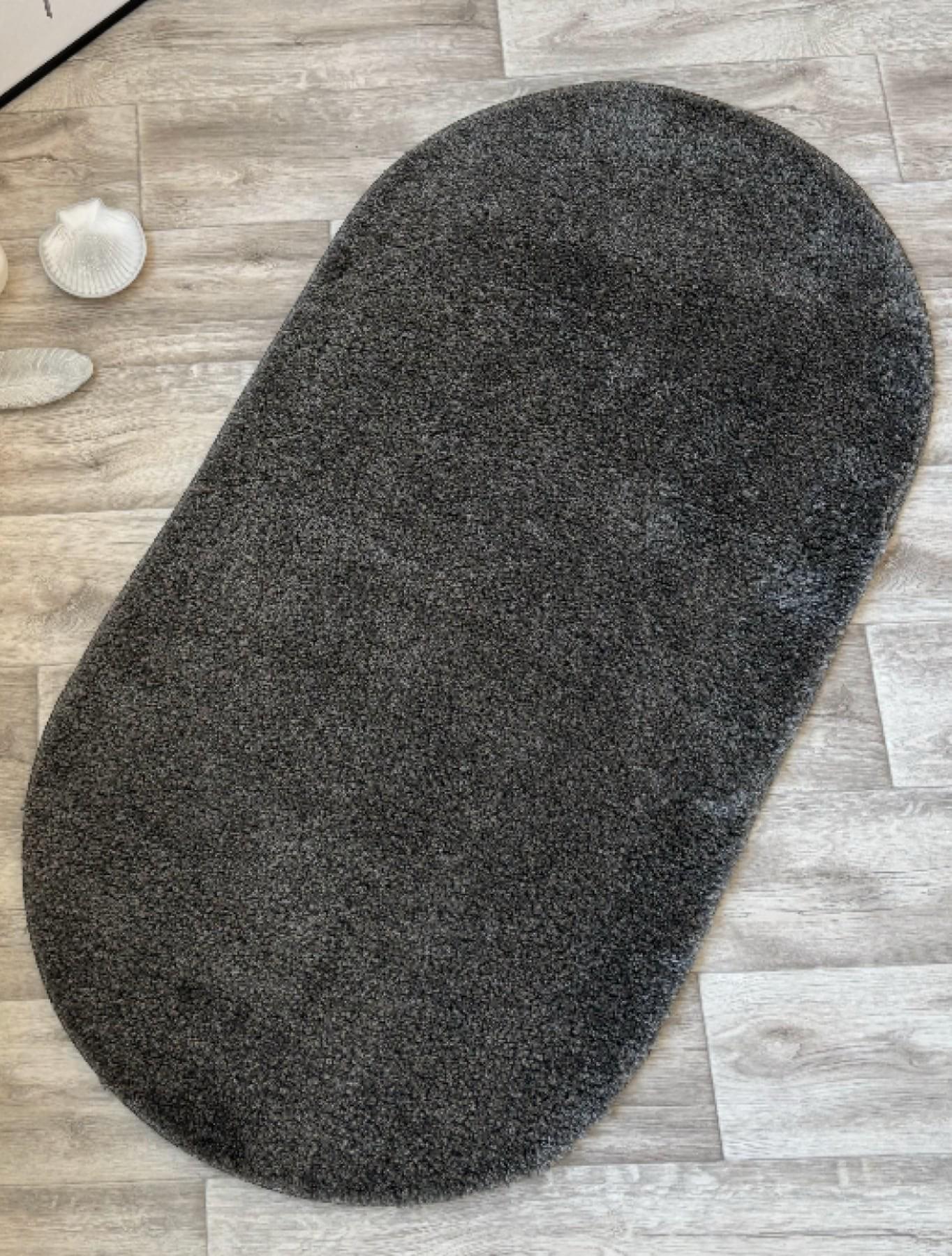 Ковер с высоким ворсом Shaggy Roco овальный 120x180 см Grafit (102881218)