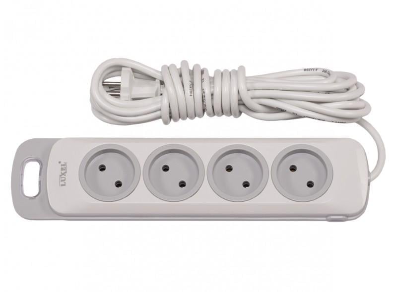 Удлинитель четырехместный сетевой Luxel Nota без заземления 3 м (4143)