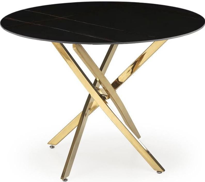 Стол обеденный Kaley Ø100 см Etna top Champagne base (13837)