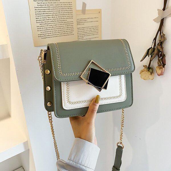 Женская сумка-клатч с цепочкой M00168-1 Хаки - фото 2