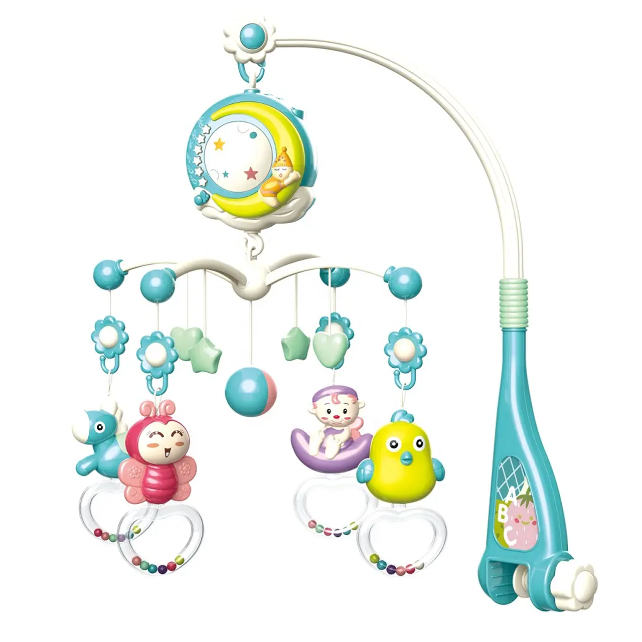 Мобиль-карусель детский с музыкой/пультом/проектором на кровать/коляску (26819208)