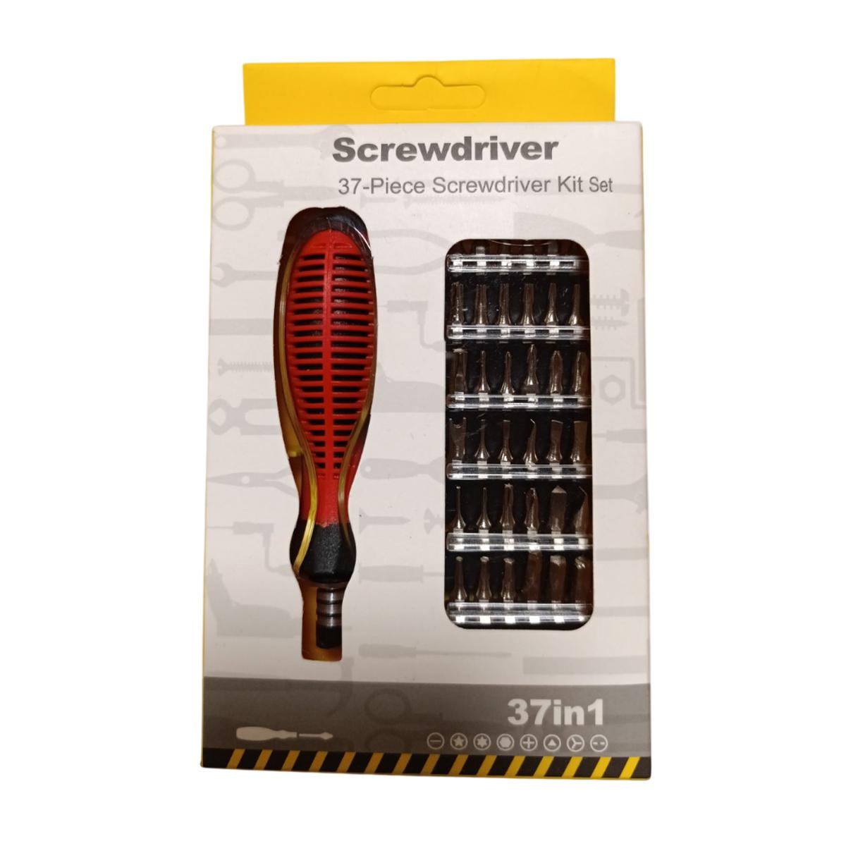 Викрутка з набором біт Screwdriver набір 37в1 для ремонта електроніки Red/Yellow (110332)
