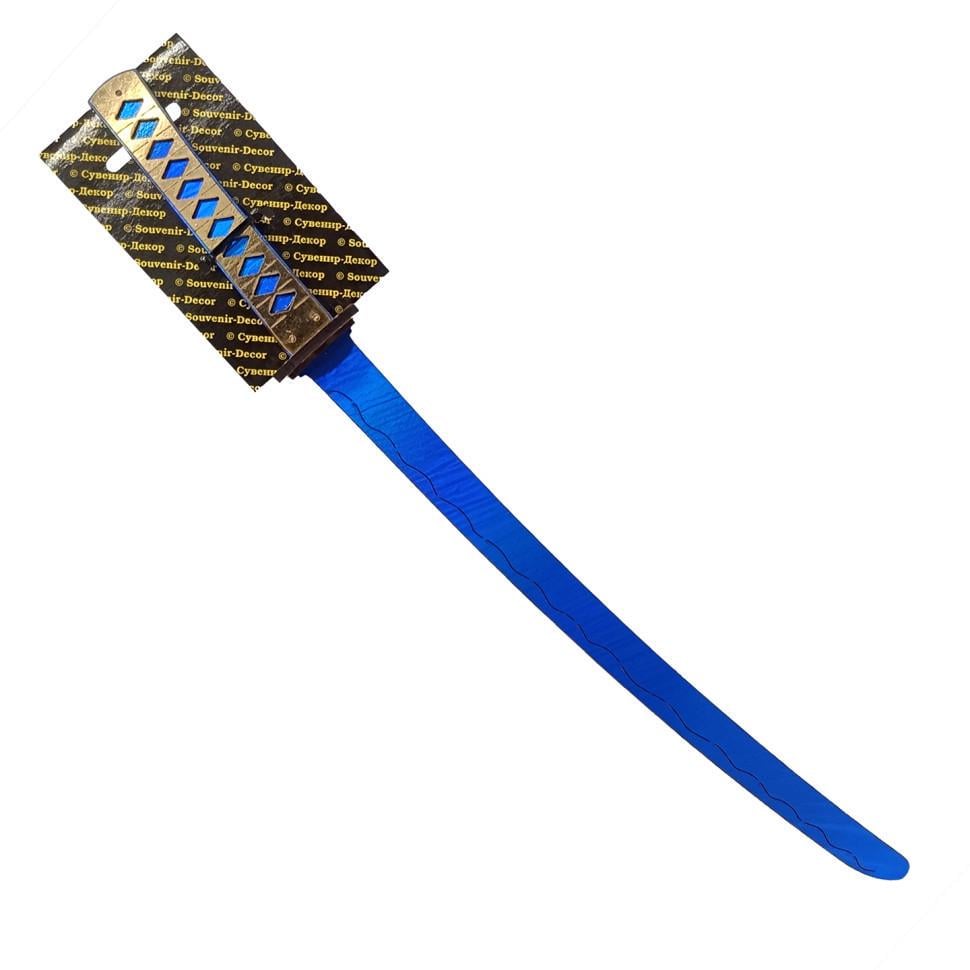 Дитячий іграшковий меч Сувенірний Катана міні BLUE KT45-B дерев'яний (RLT44262)