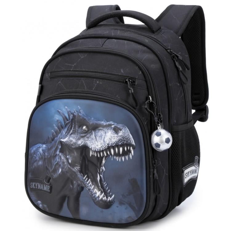 Школьный рюкзак для мальчика Winner One SkyName Динозаврик 1-4 класс Черный (R3-277)