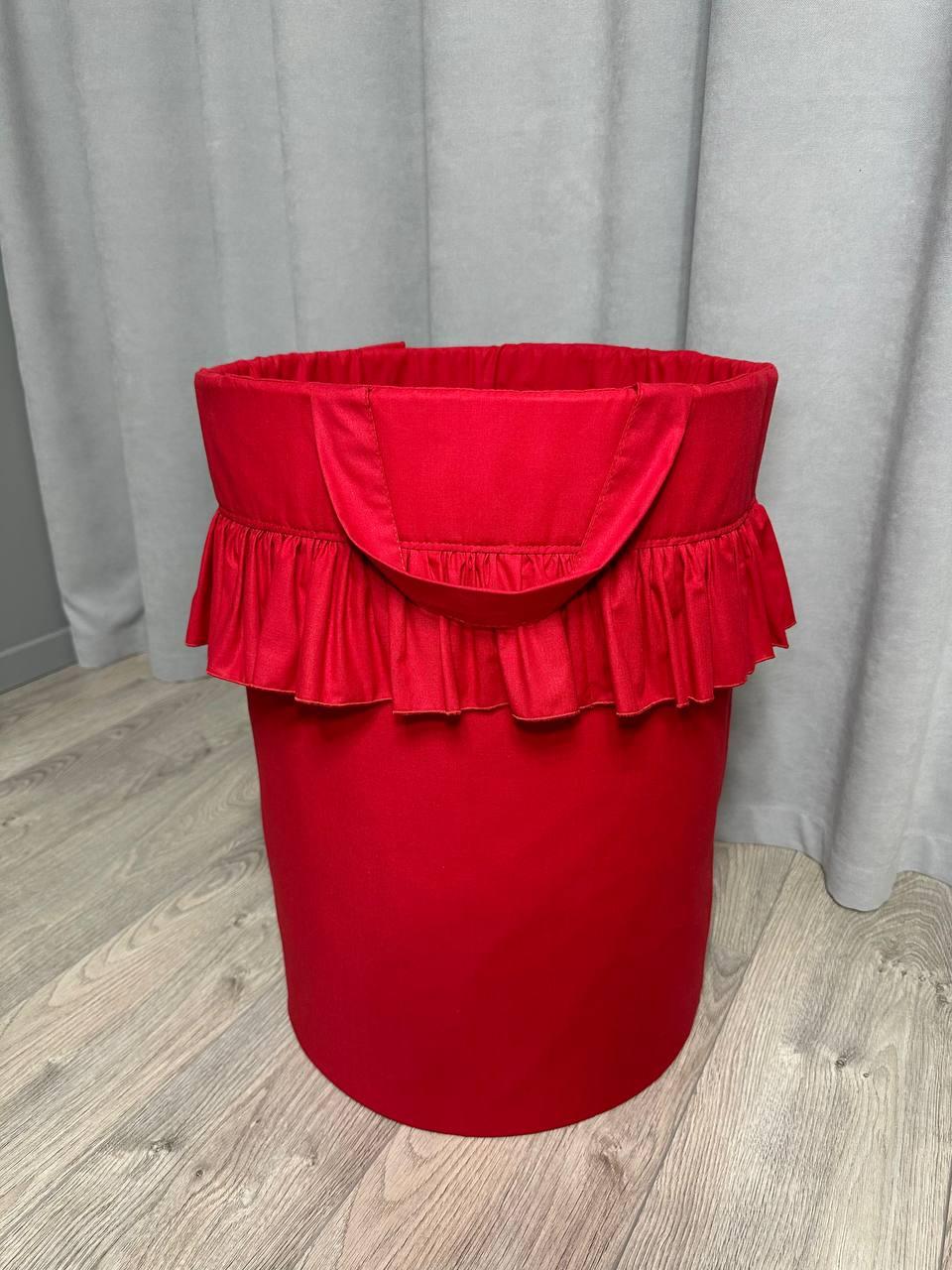 Кошик для іграшок з рюшею Червоний (2933737509)