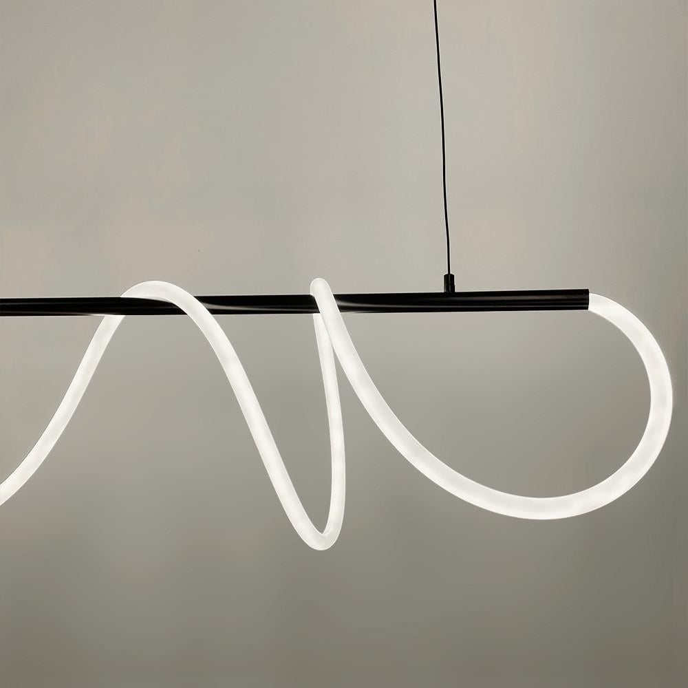 Люстра подовжена з гнучкою Led стрічкою 140 см Чорний (y 410-1200 bk) - фото 2 Люстра подовжена з гнучкою Led стрічкою 140 см Чорний (y 410-1200 bk) - фото 2