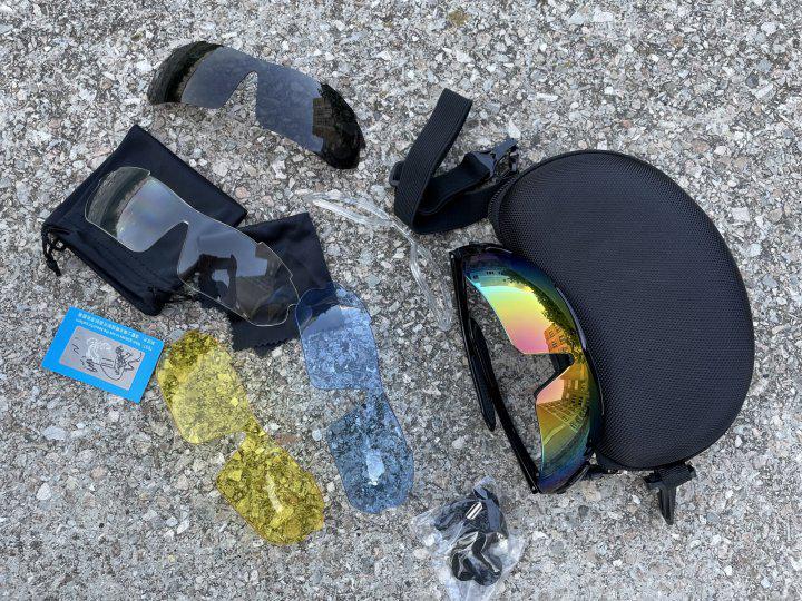 Очки баллистические спортивные защитные Oakley Polarized 5 сменных линз с поляризацией и чехлом (1141) - фото 3