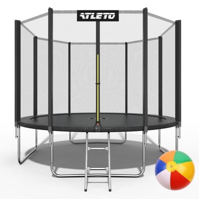 Батут детский с сеткой Atleto с мячом 374 см Черный (2476513243)