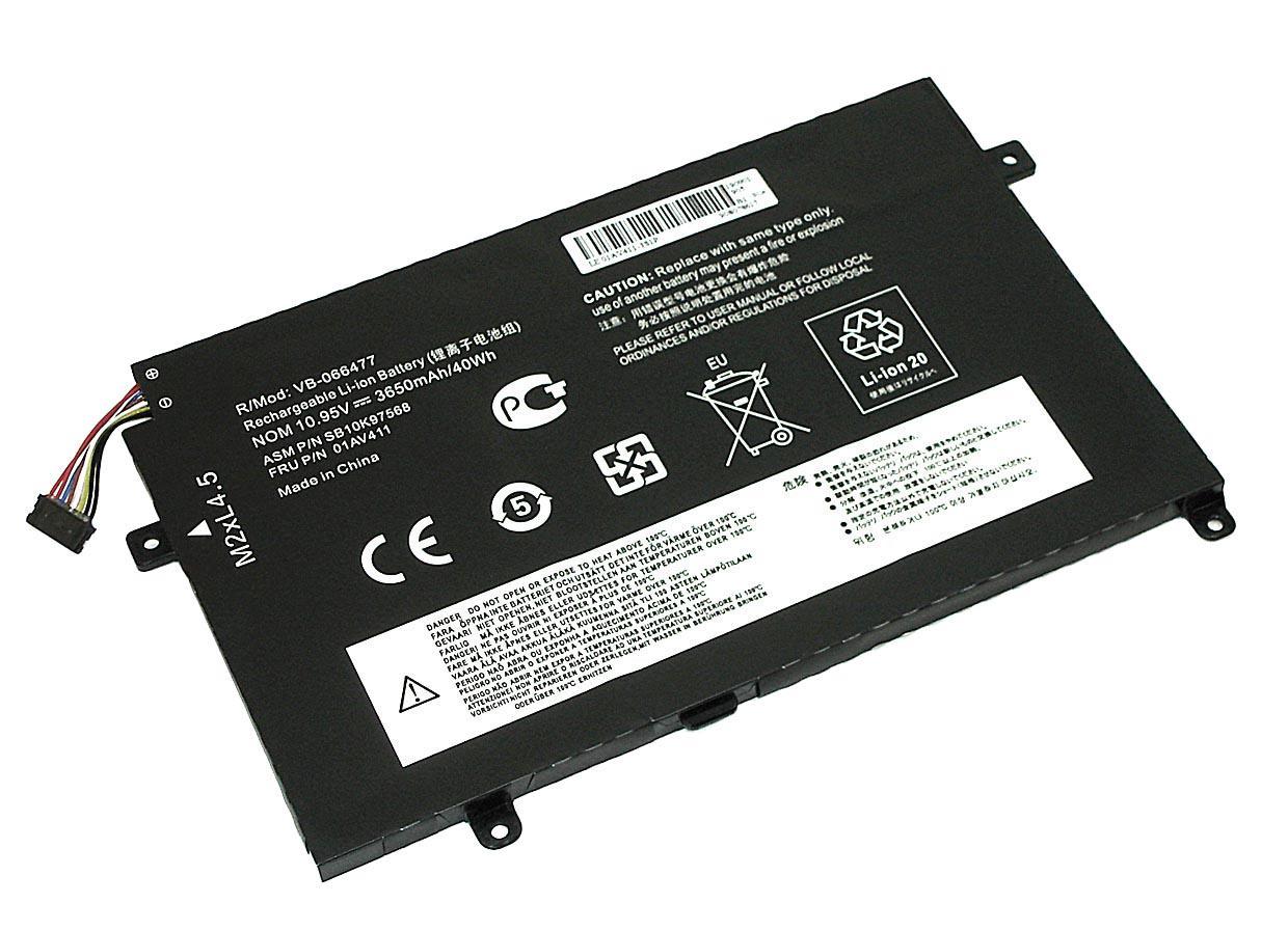 Аккумулятор для ноутбука Lenovo 01AV411 E470/E475 10,95 V 3650 mAh (066477)