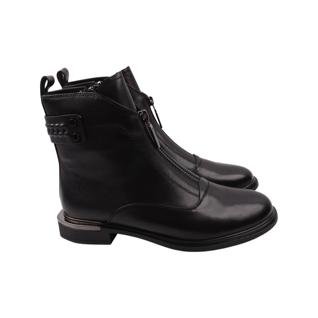 Черевики жіночі Molka зі шкіри р. 38 Чорний (204-22DHC)