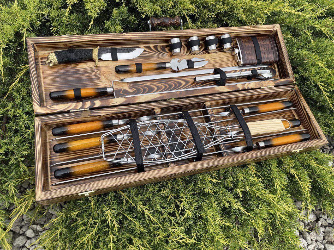 Набор шампуров в кейсе Хищник №8 M