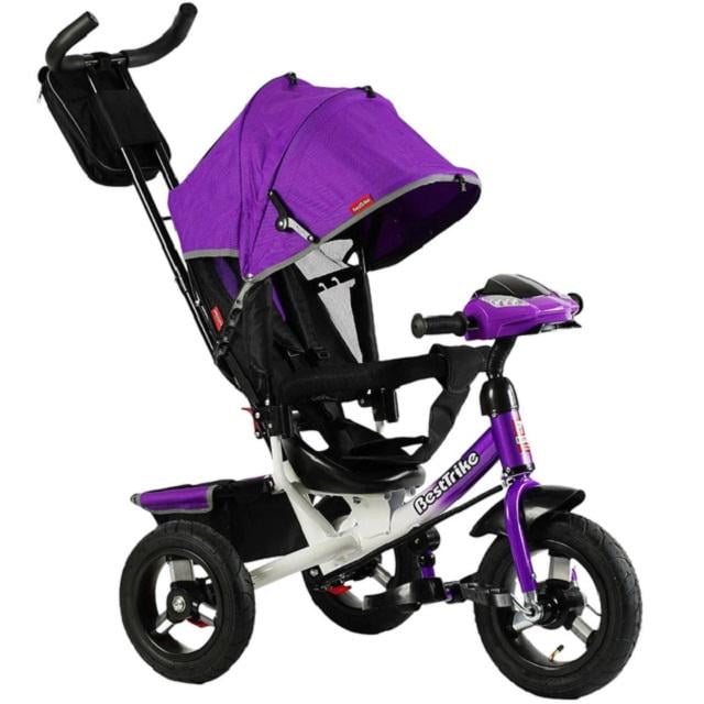 Велосипед детский трехколесный Best Trike надувные колеса/фара/пульт Purple (162582)