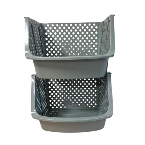 Етажерка пластикова модульна 2 секції 35х30х50 см Зелений (7408)