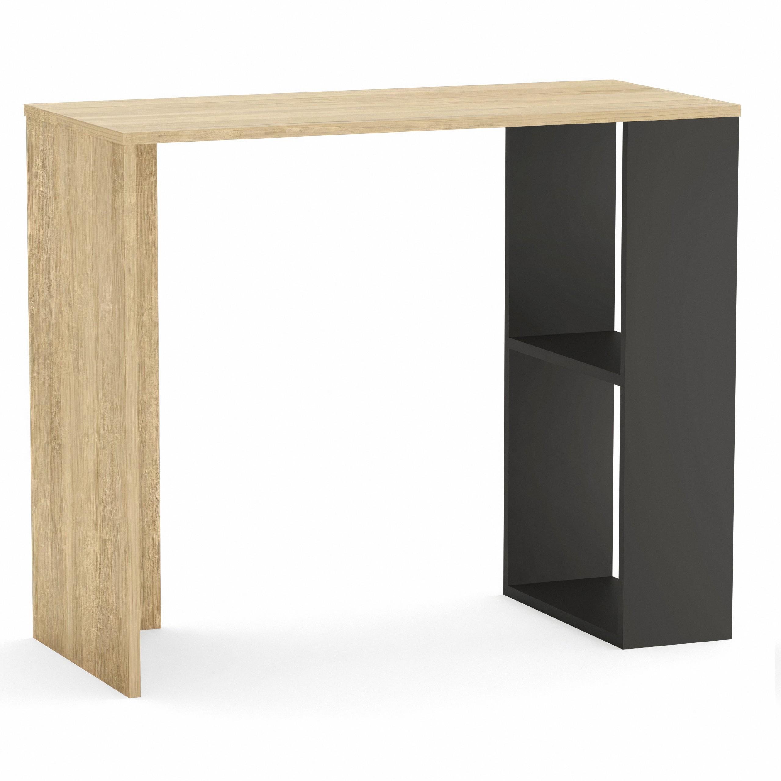 Стіл письмовий з полицями S-10 900х400х750 мм Дуб Сонома/Антрацит - фото 2