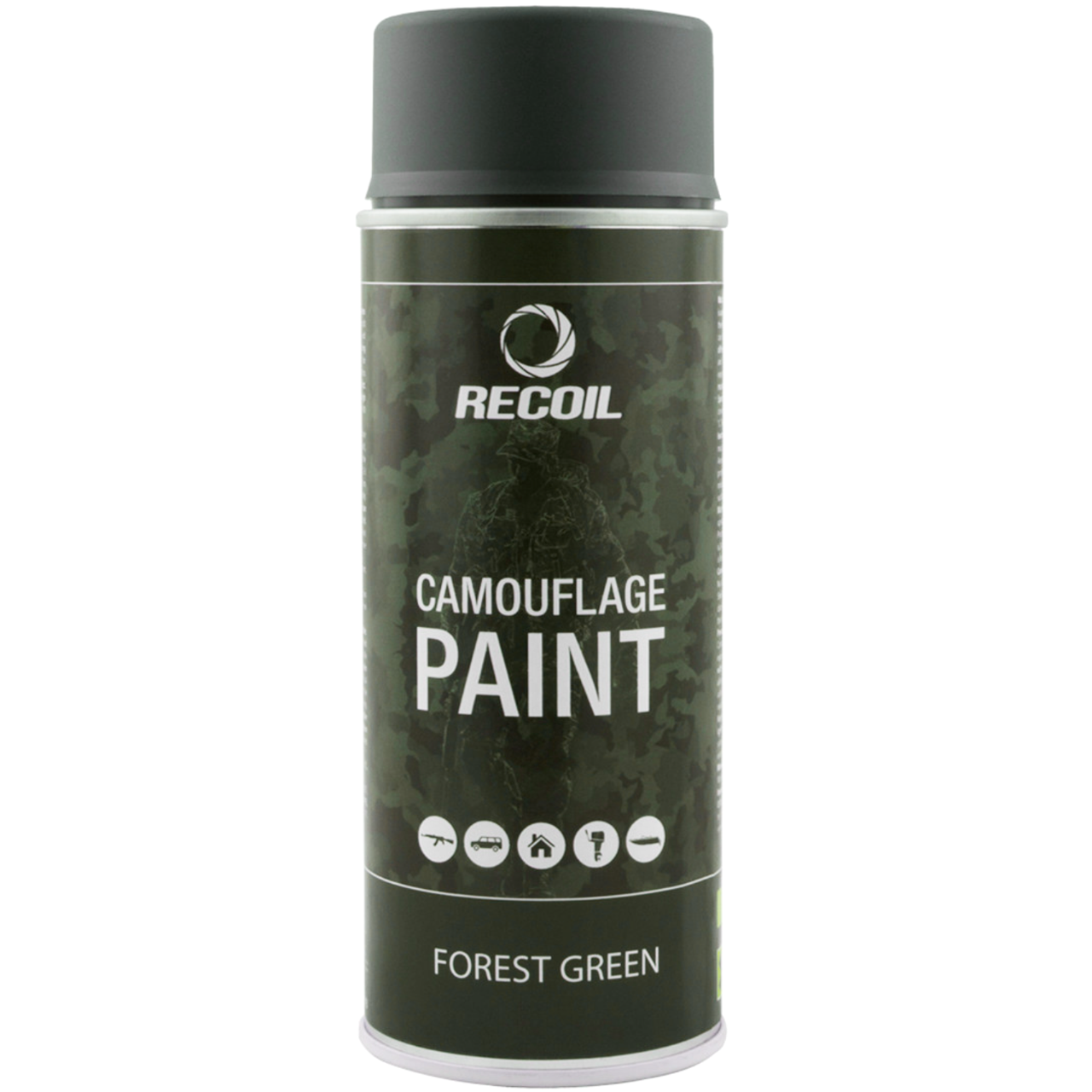 Фарба-емаль маскувальна RecOil Camouflage Paint аерозоль 400 мл Зелений ліс