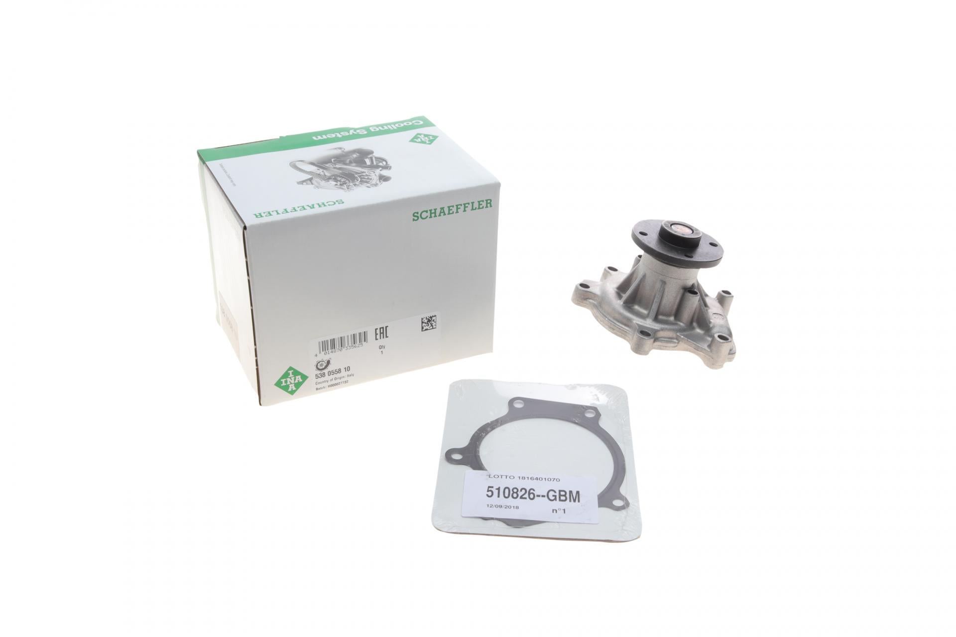 Насос воды INA Toyota Yaris I/II 1.0 99-05/1.3VVT-i 06- 538 0558 10 (25588170)