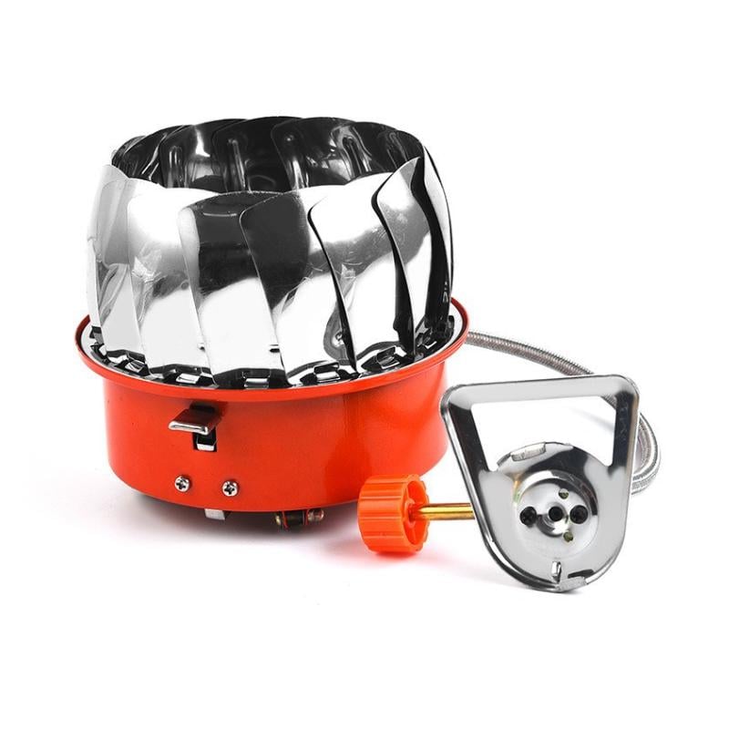 Пальник турестичний газовий K-206 з п'єзопідпалом/захистом від вітру під газові балони бутан/пропан-бутан (19988)