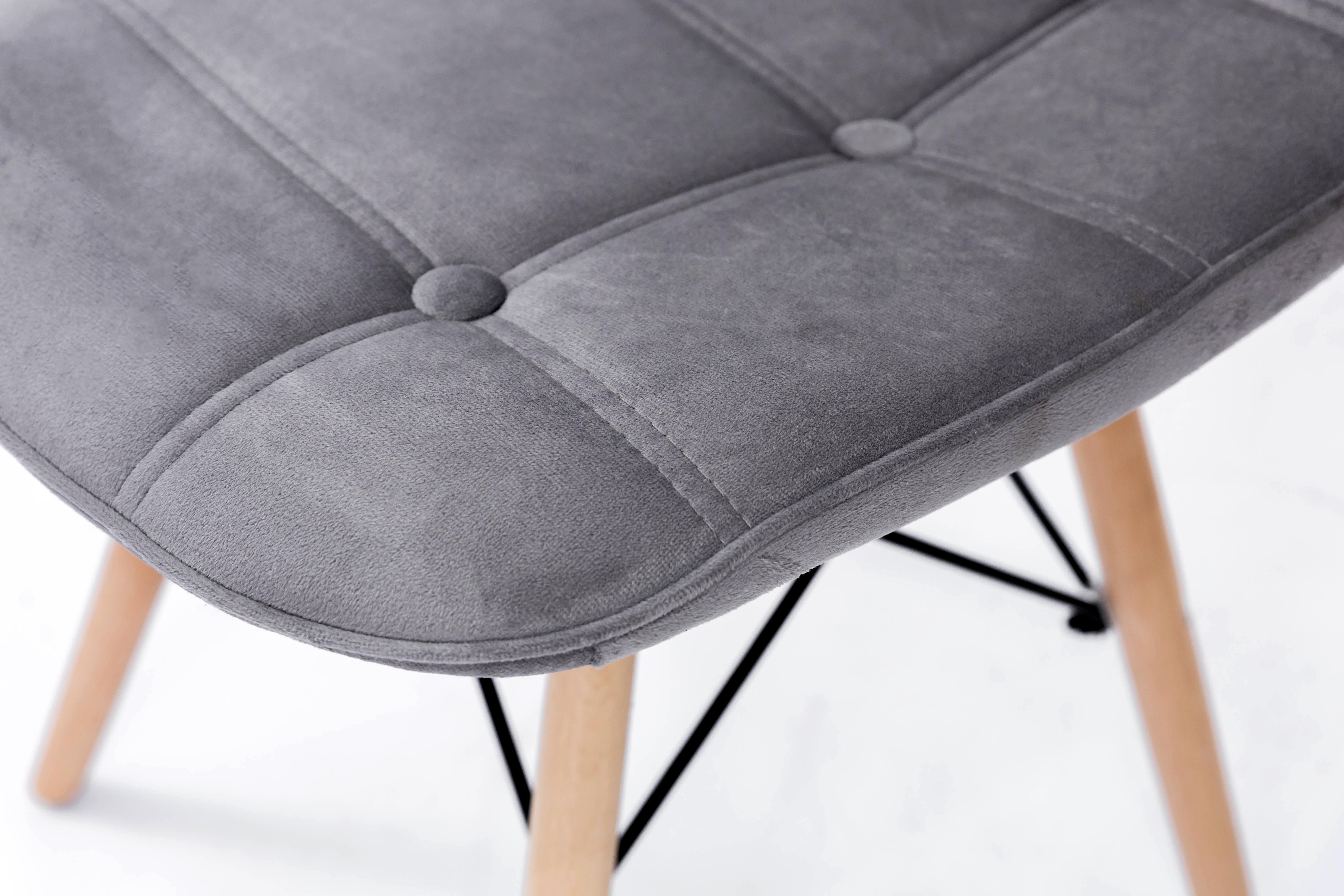 Стілець для кухні та вітальні Джастін Justin велюр 460х840х500 мм Сірий (GAА0050653) - фото 5 Стілець для кухні та вітальні Джастін Justin велюр 460х840х500 мм Сірий (GAА0050653) - фото 5