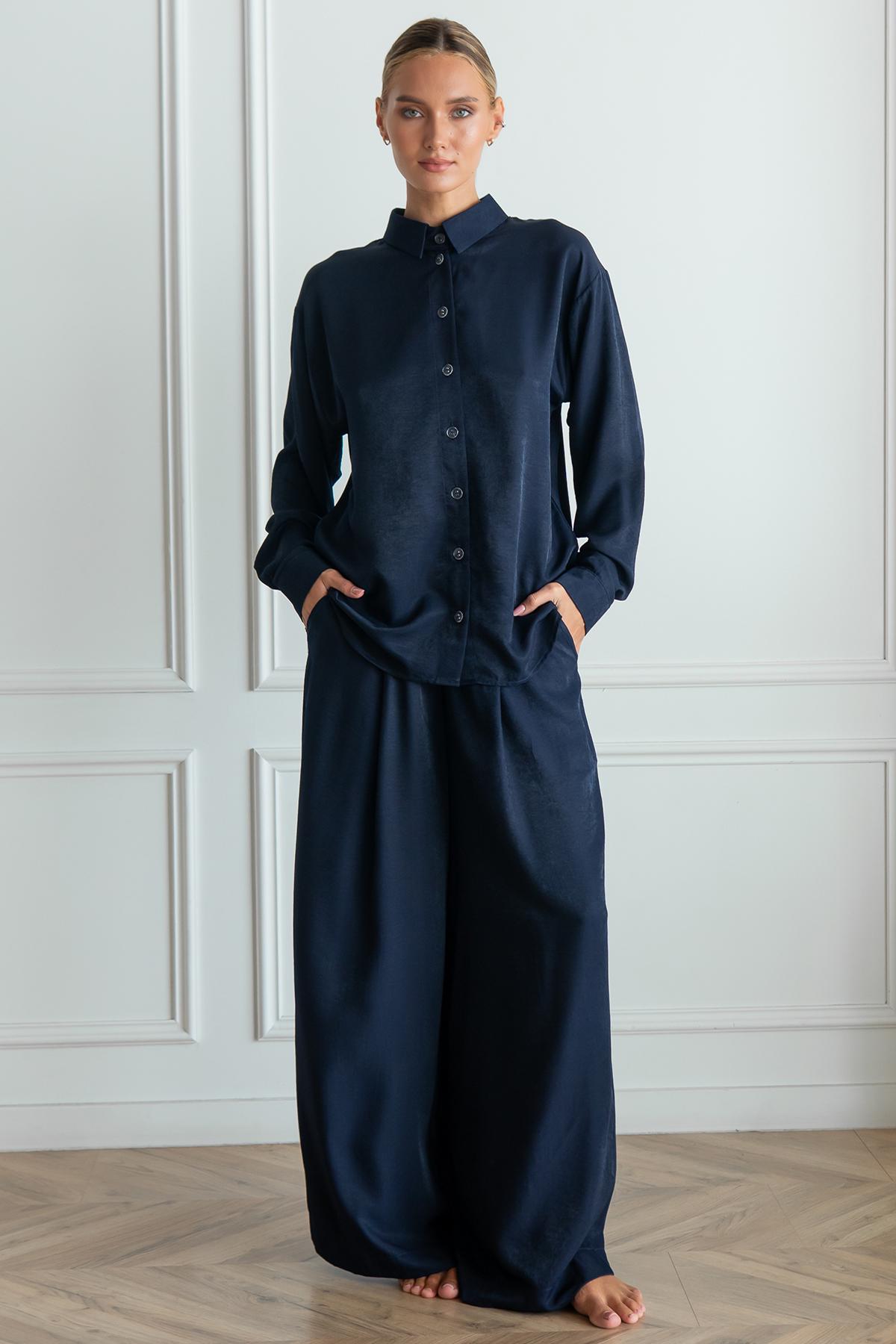 Пижамный костюм Dove с брюками шелк/хлопок XS/M (29517756) - фото 2 Пижамный костюм Dove с брюками шелк/хлопок XS/M (29517756) - фото 2