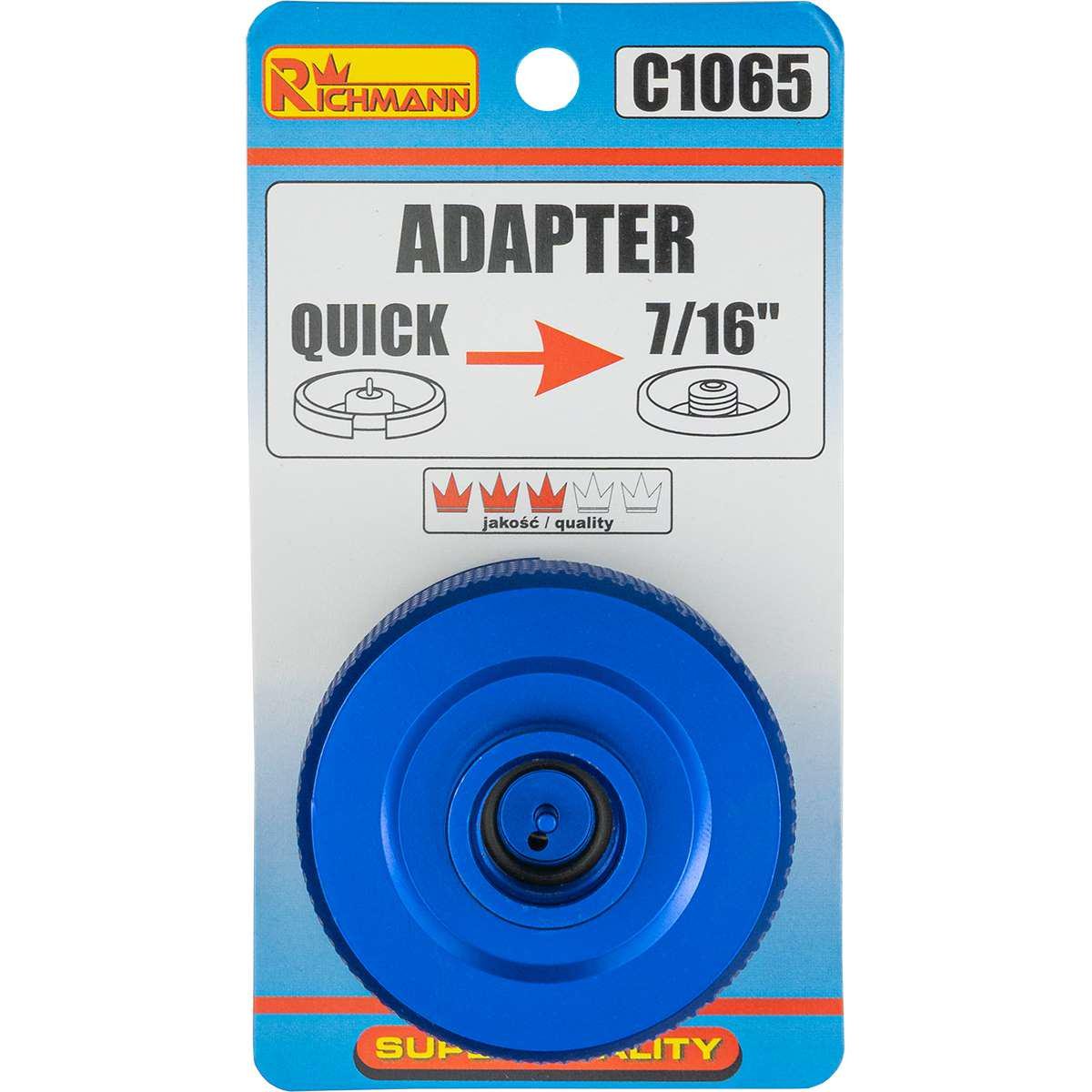 Редукция-переходник Richmann C1065 типа QUICK к картриджам баллонов 7/16" Редукция-переходник Richmann C1065 типа QUICK к картриджам баллонов 7/16"