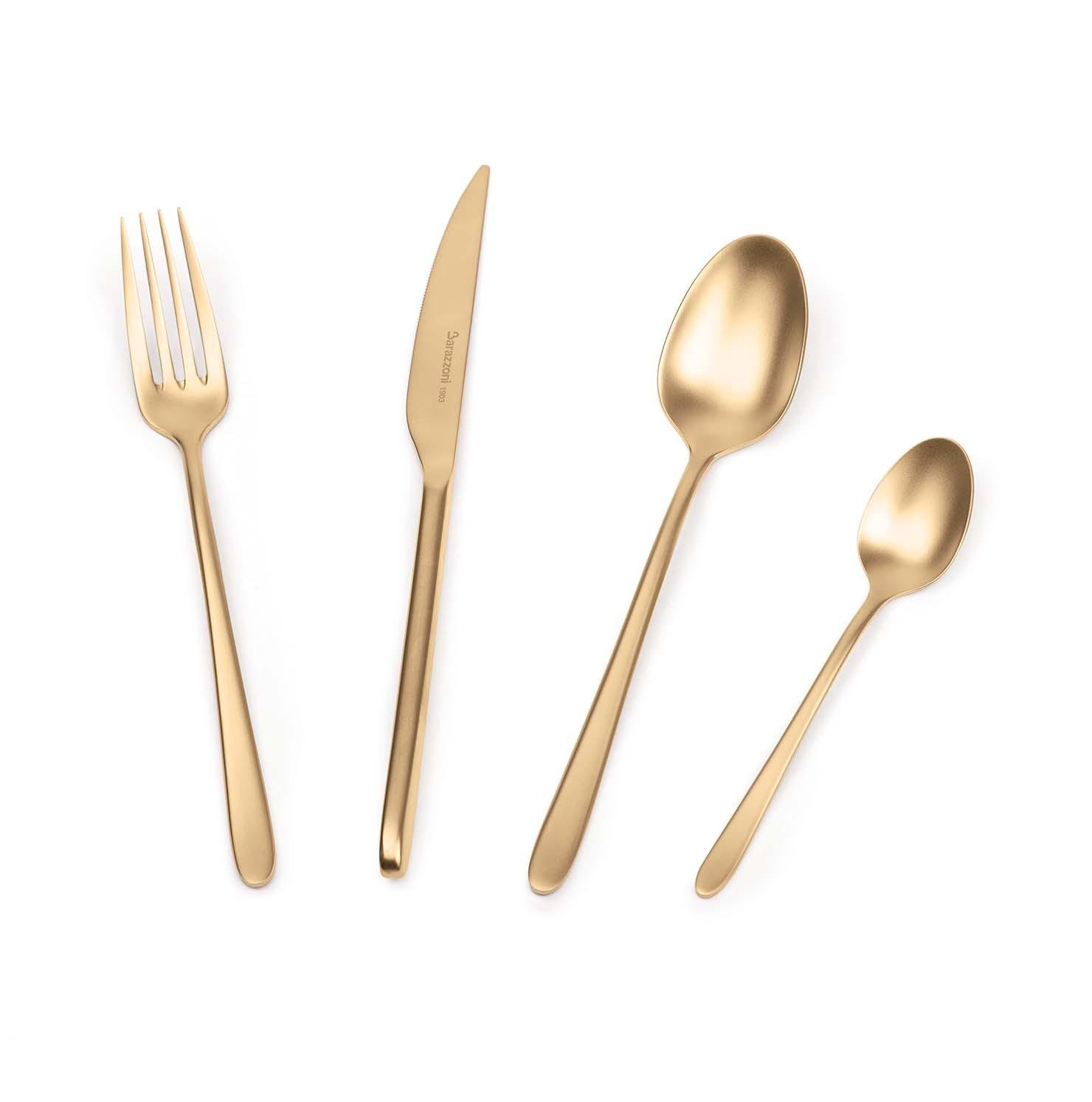 Набор столовых приборов BARAZZONI 71490002451 24 предмета Малахитовое золото