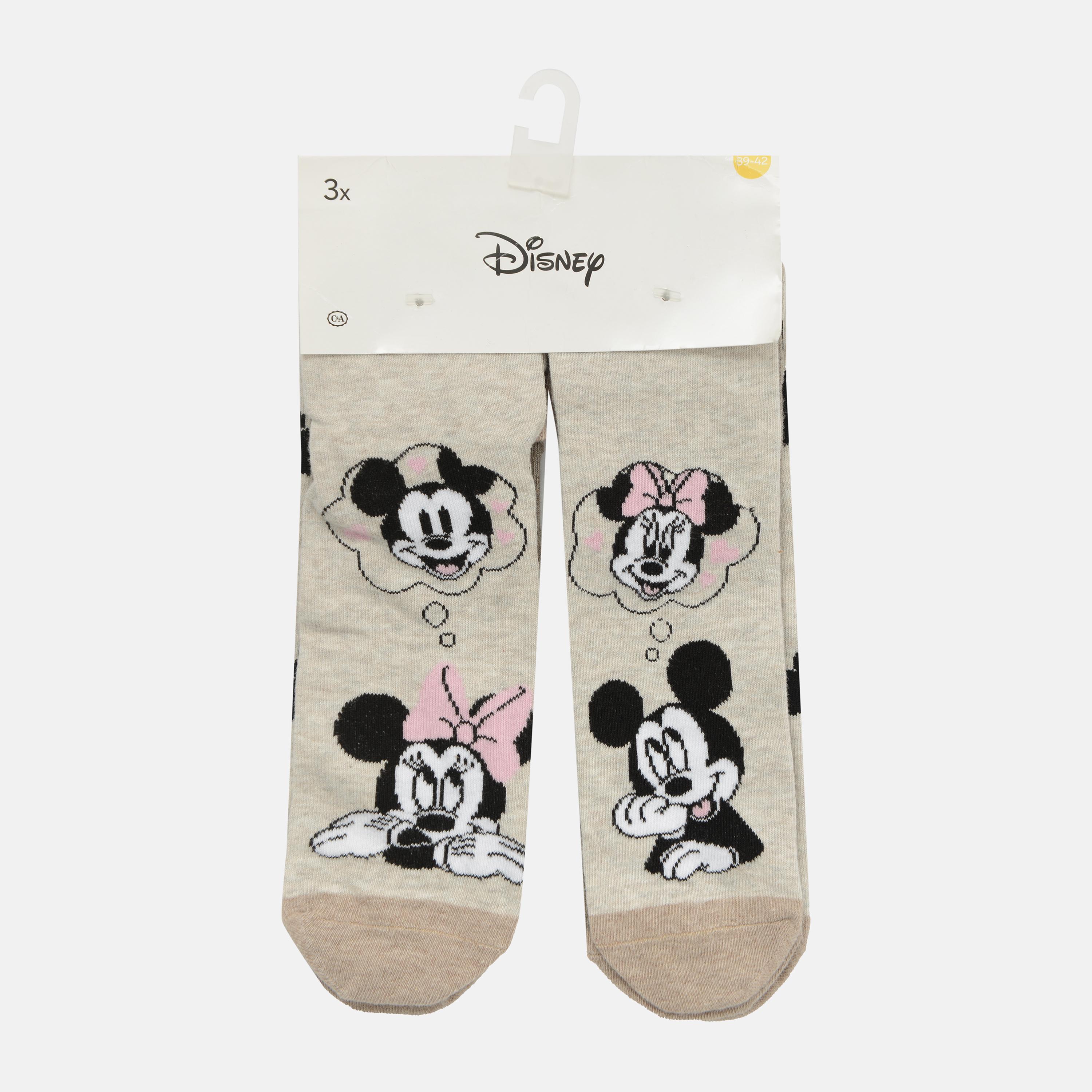 Шкарпетки C&A Minnie р. 39-42 3 пари Бежевий (2250179840608)
