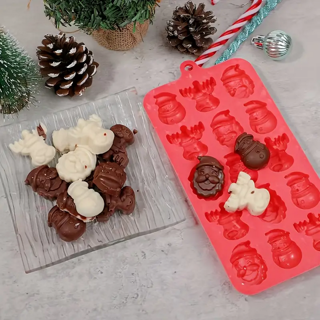 Форма силіконова для шоколаду/цукерок мила свічок Червоний (SAM-6011) - фото 3